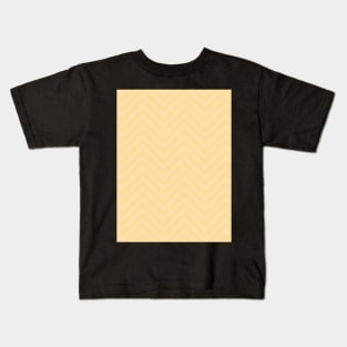 Gold Herringbone Chevron Print Pattern Yellow Butter Retro Mid Mod Kids T-Shirt